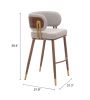 Brew Barstool Beige & Walnut