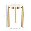 Noan Side Table White & Gold