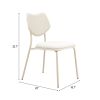 Zeal Dining Chair (Set of 4) Light Gray & Beige