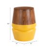 Tornos Side Table Walnut & Yellow