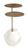 Anten Side Table Brass & White