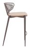 Silues Counter Stool (Set of 2) Taupe & Brown