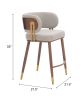 Brew Counter Stool Beige & Walnut