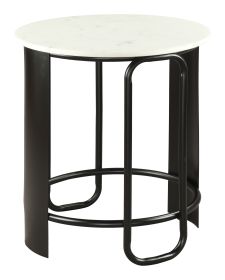 Obel Side Table White & Black