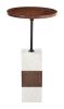 Stuk Side Table Brown & White