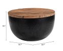 Duskan Storage Coffee Table Natural & Black