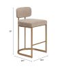 Velar Counter Stool (Set of 2) Beige & Bronze