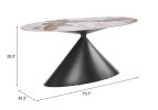 Armana Dining Table White & Brown