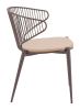 Silues Dining Chair (Set of 2) Taupe & Brown