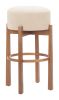 Nade Barstool (Set of 2) Beige & Walnut