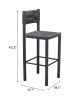 Iska Barstool (Set of 2) Black
