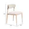 Equinox Armless Dining Chair (Set of 2) Oyster Gray & Natural