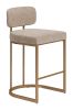 Velar Counter Stool (Set of 2) Beige & Bronze