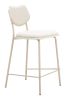 Zeal Counter Stool (Set of 4) Light Gray & Beige