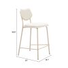 Zeal Counter Stool (Set of 4) Light Gray & Beige
