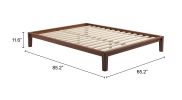 Luum Queen Platform Bed Frame Walnut