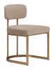 Velar Dining Chair (Set of 2) Beige & Bronze