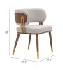Brew Dining Chair Beige & Walnut