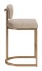 Velar Counter Stool (Set of 2) Beige & Bronze