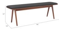 Kazwali Bench Black & Walnut