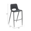 Desi Armless Barstool (Set of 2) Black