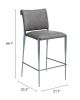 Freesia Barstool (Set of 2) Charcoal Gray