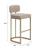Velar Barstool (Set of 2) Beige & Bronze