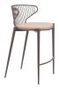Silues Counter Stool (Set of 2) Taupe & Brown