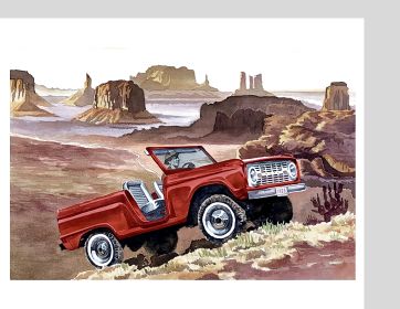 Wall Art Red Bronco