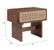 Amaria Nightstand Natural & Walnut