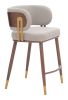 Brew Counter Stool Beige & Walnut