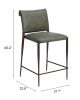 Freesia Counter Stool (Set of 2) Olive Green