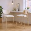 Zeal Counter Stool (Set of 4) Light Gray & Beige