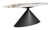 Armana Dining Table White & Brown