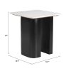 Fiora Side Table White & Black