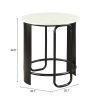 Obel Side Table White & Black
