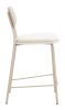 Zeal Counter Stool (Set of 4) Light Gray & Beige