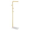 Coat Rack, Freestanding Coats Rack Stand with Quartz Stone Base & 3 Round Hooks, Free Standing Hall Coat Tree for Entryway, Bedroom, Living Room
