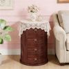 Wooden coffee table, circular side table, sofa table, bedside table
