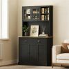 Vertical cabinet, cutlery cabinet, storage cabinet, cutlery cabinet, black