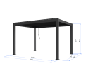 Pergola, Manual Louvered Canopy Shutter, Multi-Function Sunshade Blinds for Patio, Balcony