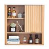 Bathroom Wall Cabinet, with Door and Adjustable Shelf, Over the Toilet Storage Medicine Cabinet Wall Mounted