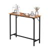 43-Inch Bar Table (Brown) - 209 lbs Capacity Pub Height Table with Durable MDF Top & Metal Frame, Ideal for Kitchen/Bar Counte