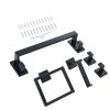 Matte Black Bathroom Hardware Set, 5 Pieces Bathroom Accessories Set, Stainless Steel 16 inch Towel Bar, Towel Rack, 2 Robe Towel Hooks