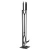 Fireplace Tool Set, 3 PCS Fire Tool Set and Holder with Stand, Tongs, Fire Place Poker