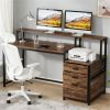 Computer desk with drawers, office desk, study desk