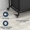 4 Bag Black Laundry Sorter Hamper Cart with Heavy Duty Lockable Wheels and Removable Bags Clothes Organizer Basket for Home Bedroom Laundry Room