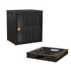 Single Sturdy & Convenient Foldable Cabinet, Durable Steel-Wood Combo with Anti-Slip Design & Quick Fold & Install