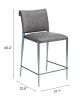 Freesia Counter Stool (Set of 2) Charcoal Gray