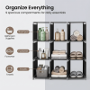 3-Tier 9-Cube Modular Storage Organizer â€“ Durable Steel Tube & Non-Woven Fabric Shelf, Space-Saving Multi-Purpose Storage Rack for Bathroom, Kitchen